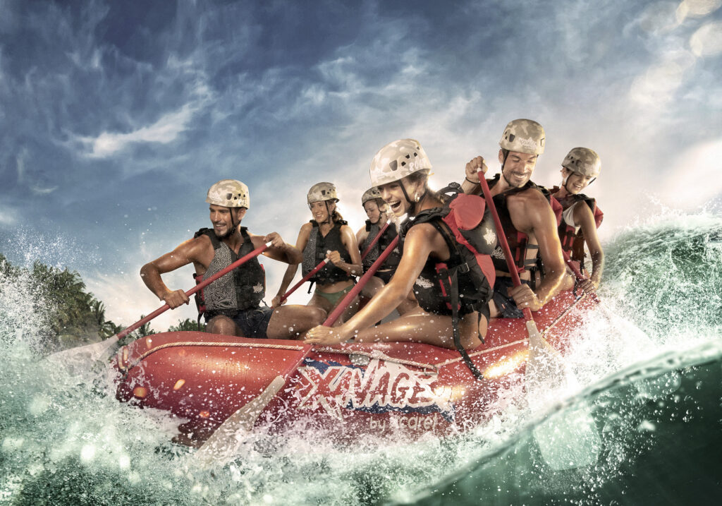 Rafting at Xavage Park in Cancun