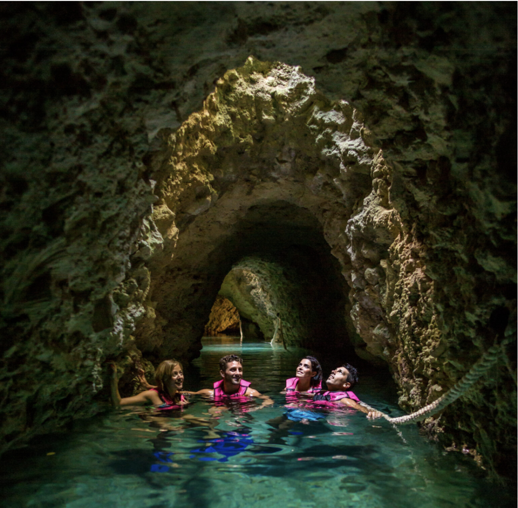 xcaret underground river swim