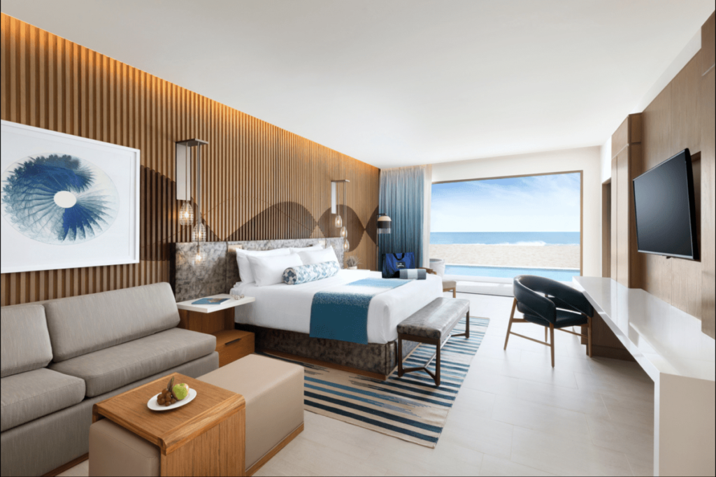 Suite with Kings Size Bed and a Nice View at the Hard Rock Hotel Los Cabos