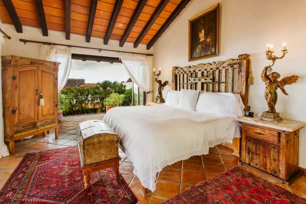 hacienda san angel presidential suite bedroom view