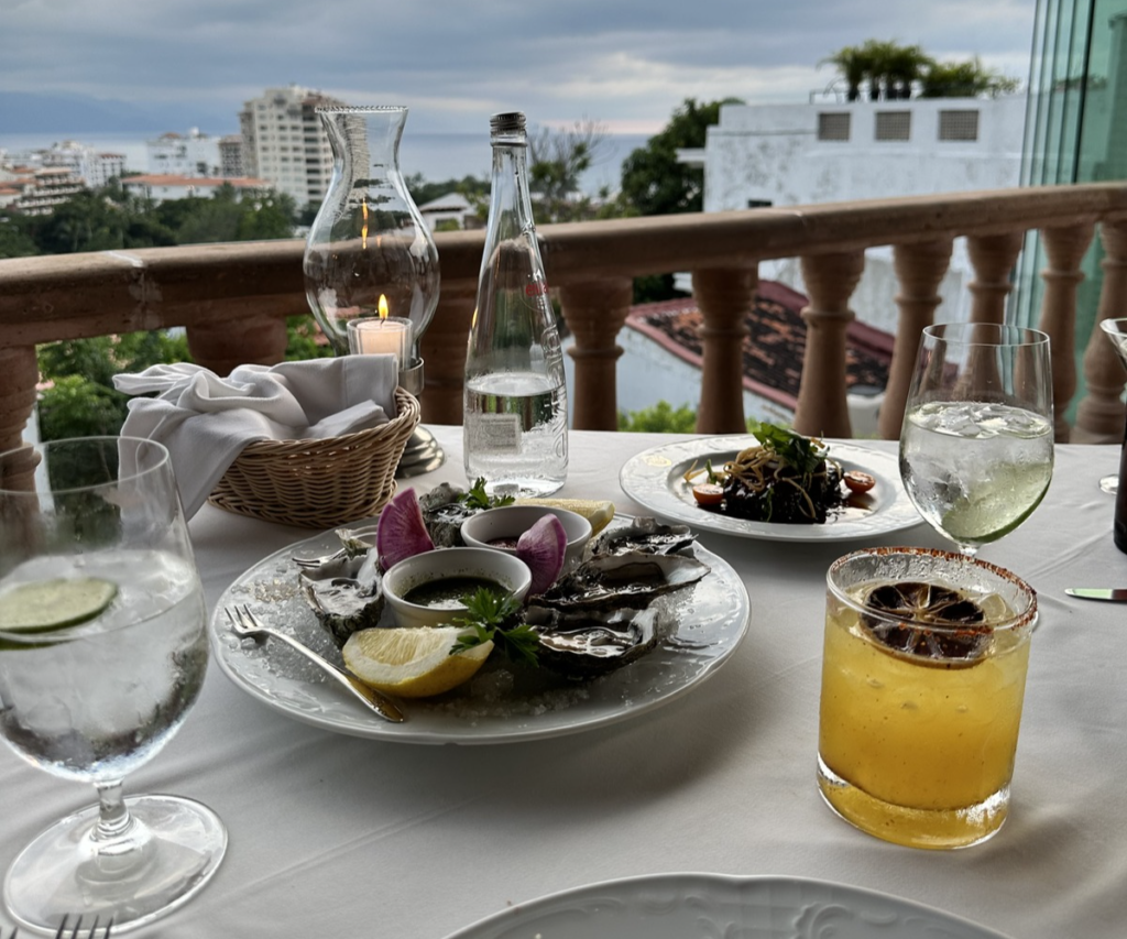 Restaurant Table view at Hacienda San Angel in Puerto Vallarta