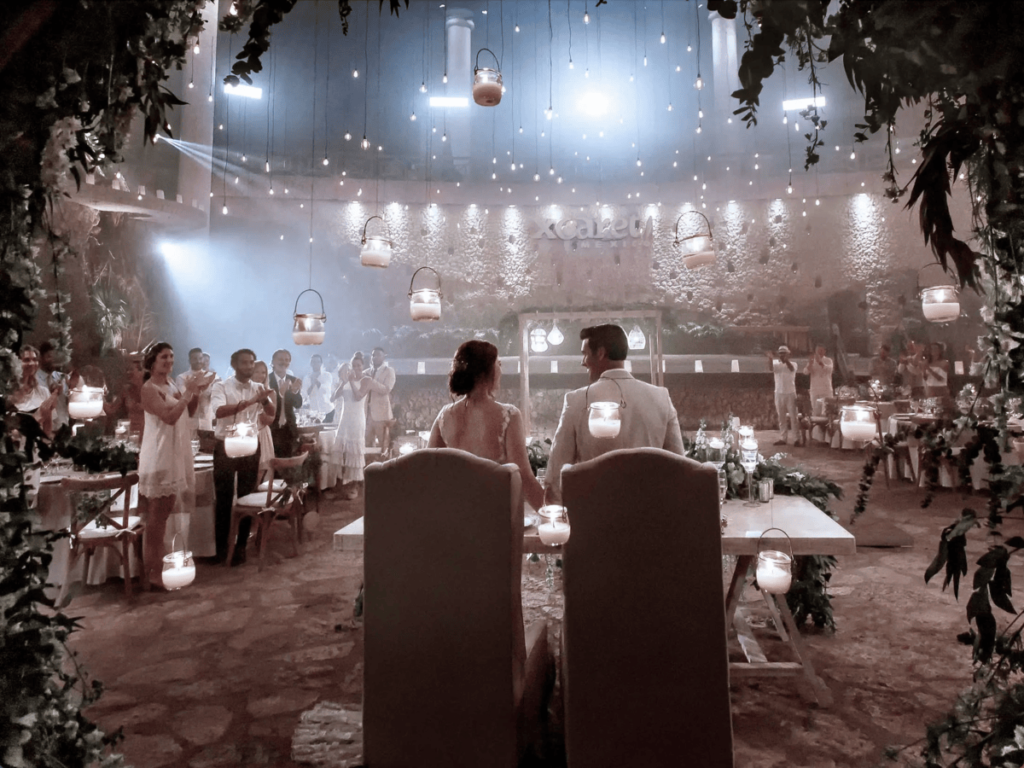 Xcaret Weddings - Newly Weds Celebrating at Xcaret