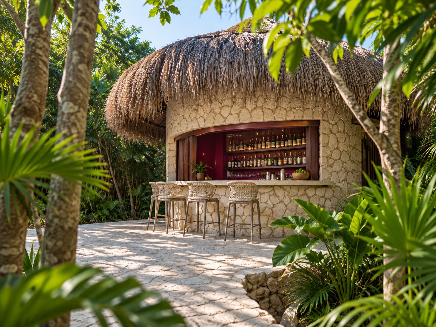 Changarrito Fuego outdoor bar at Hotel Xcaret Mexico
