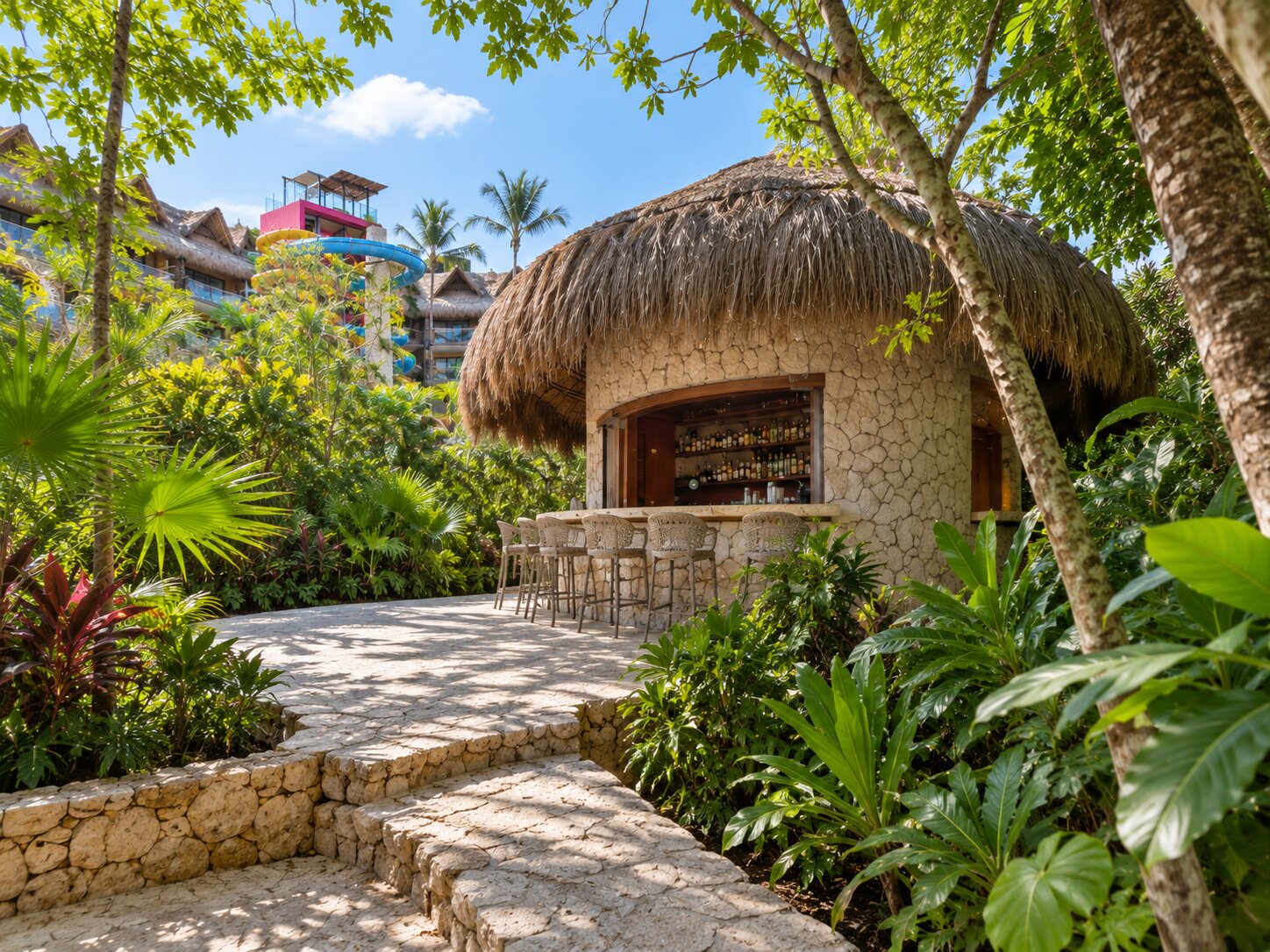 Changarrito Fuego near the Toboganes area at Hotel Xcaret Mexico