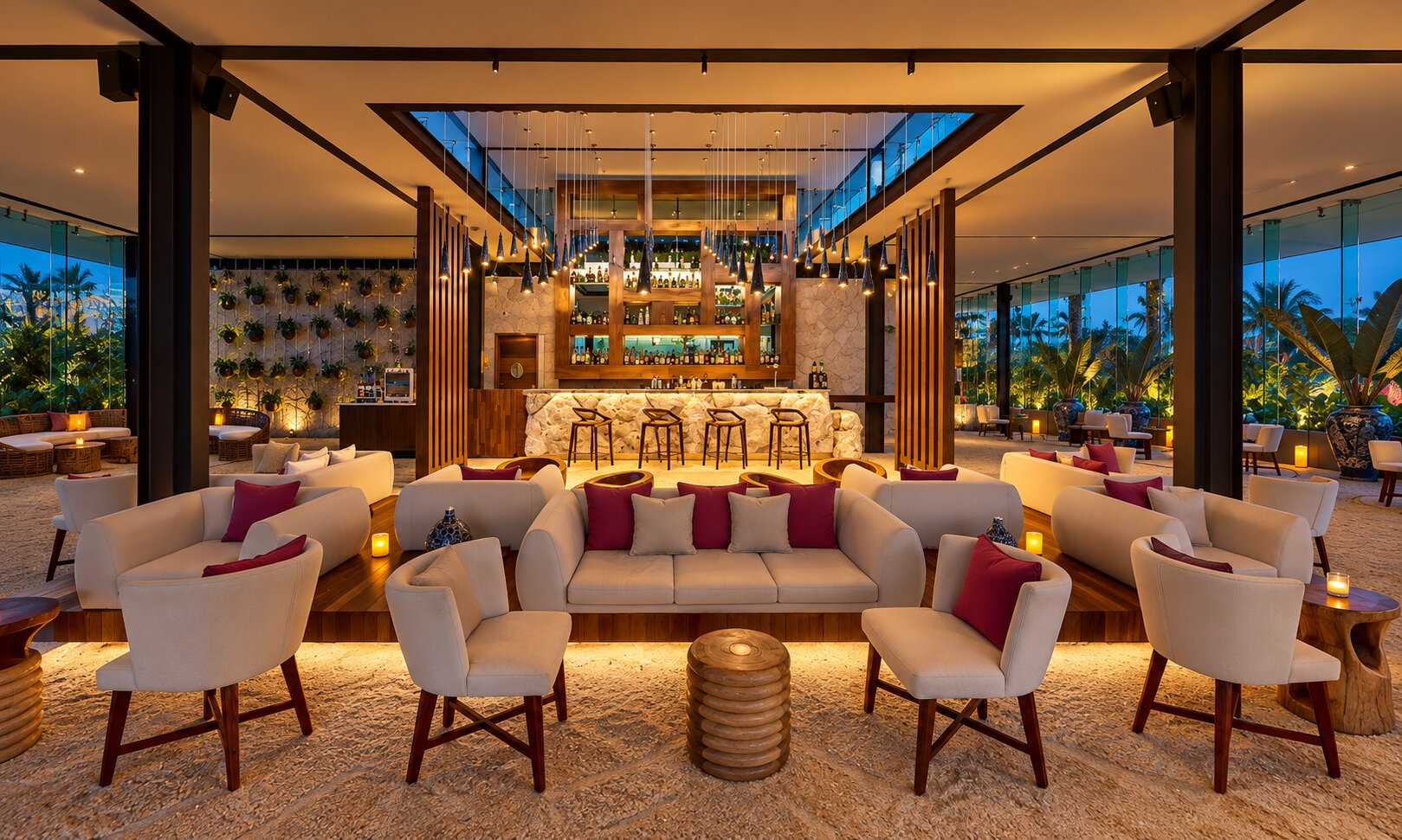 Lobby Bar at Hotel Xcaret Mexico