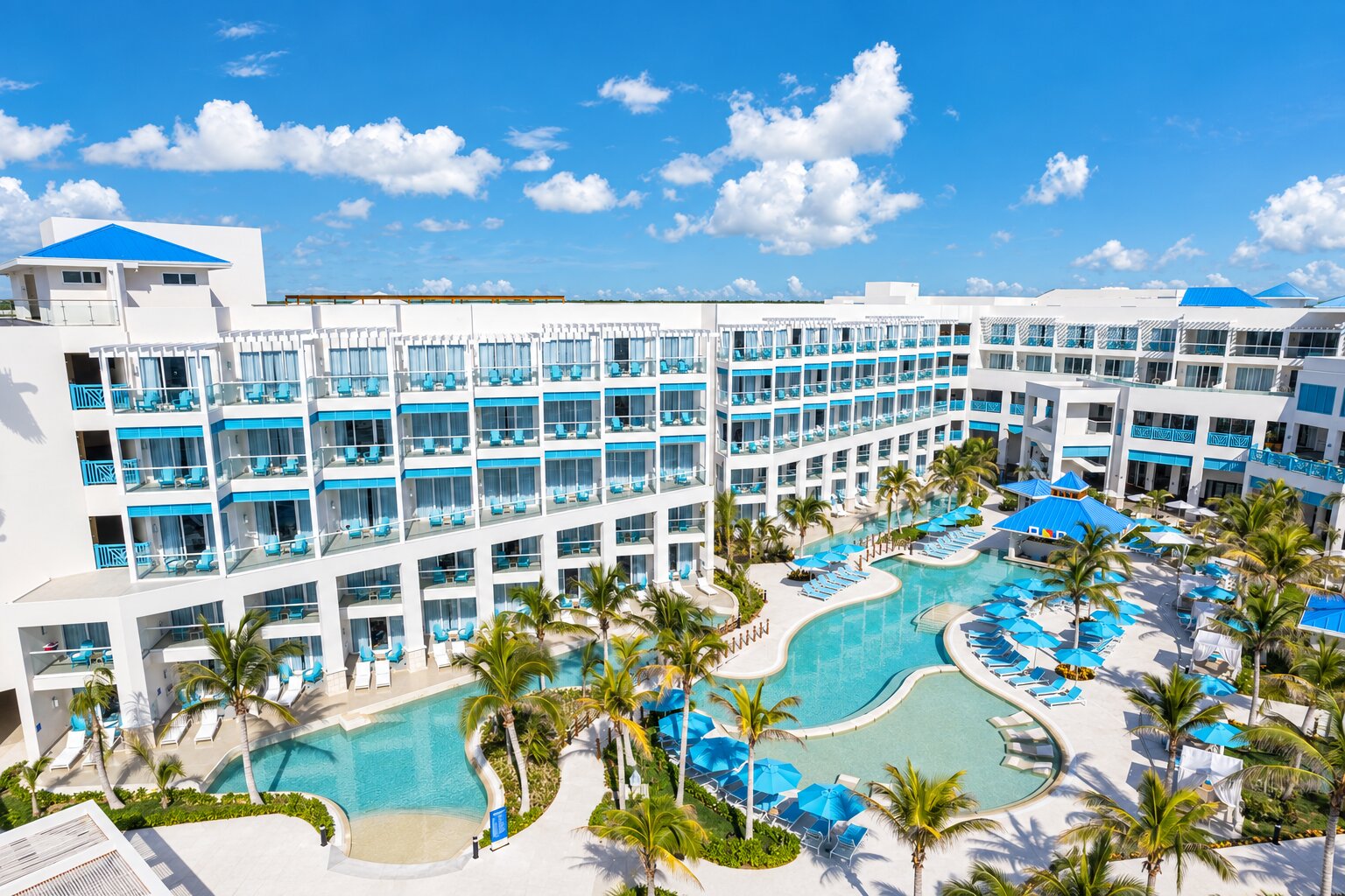 Aerial view of Margaritaville Island Reserve Riviera Maya