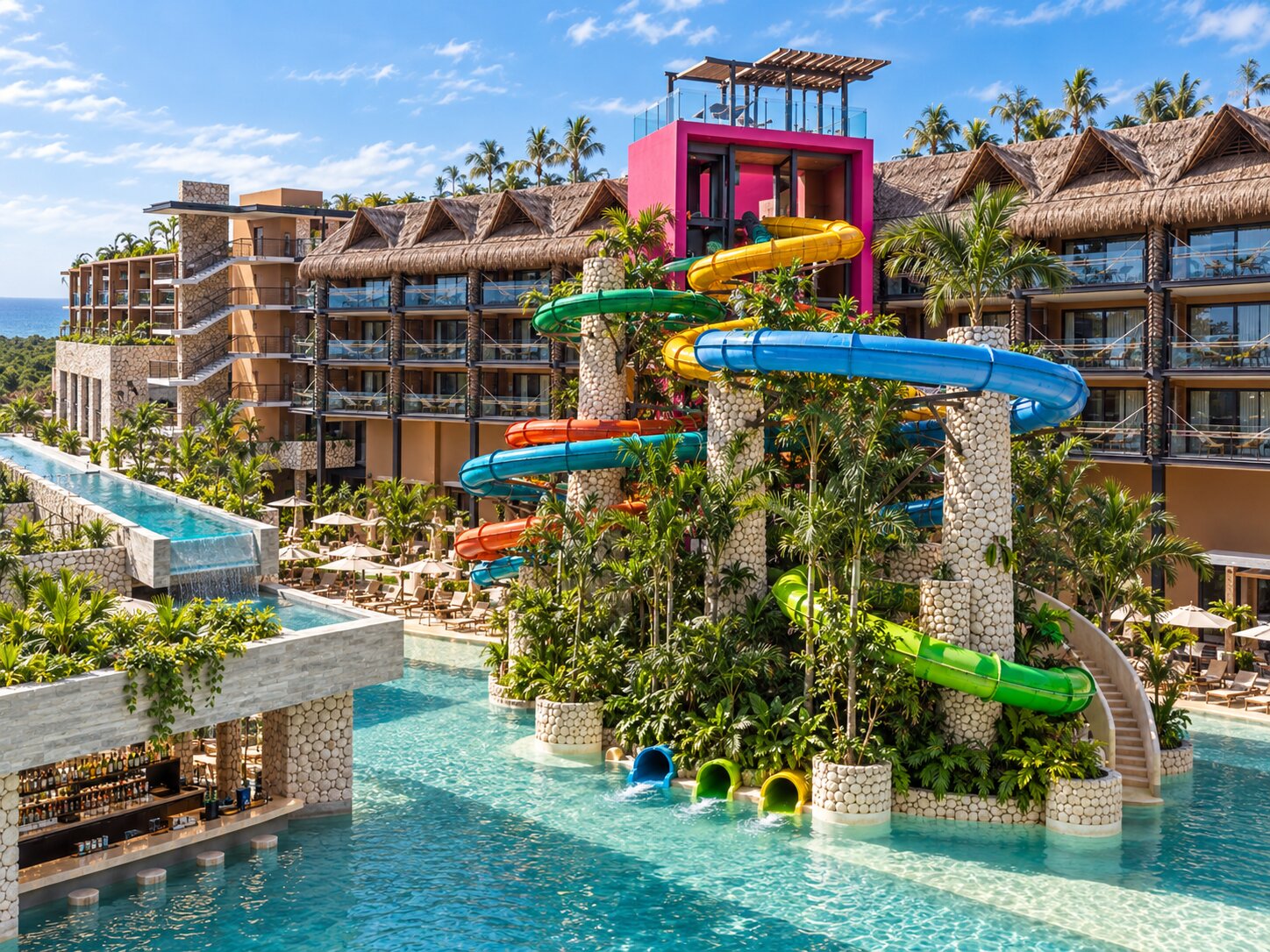 Wet Bar Toboganes at Hotel Xcaret Mexico