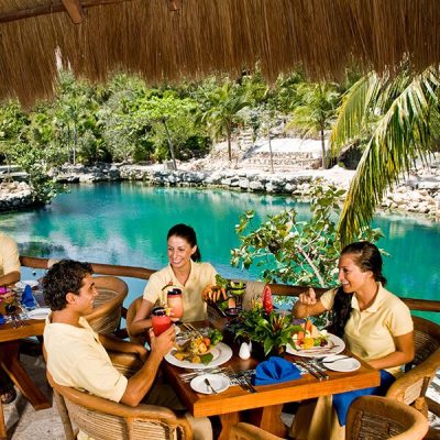 Dos Playas Restaurant at Xcaret Park in Cancun