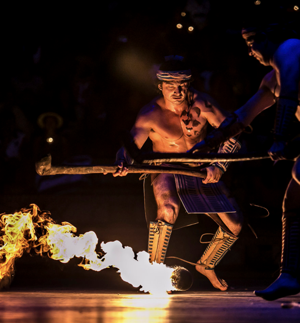 xcaret mexico espectacular mayan with fireball