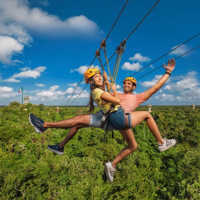 zip-lines at Xplor in Cancun